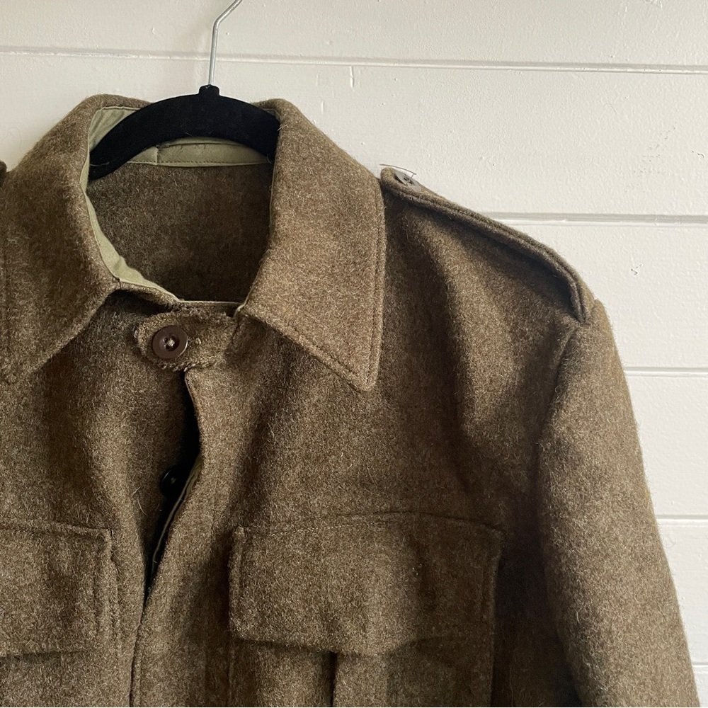 VINTAGE Dutch Military Bluvend Motecht Mitin Wool Moto Coat - Picture 3 of 6